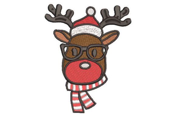 Christmas Reindeer with Glasses: A Festive Design Asset