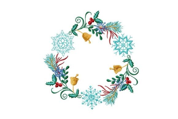 Review: Christmas Wreath with Snowflakes for Design