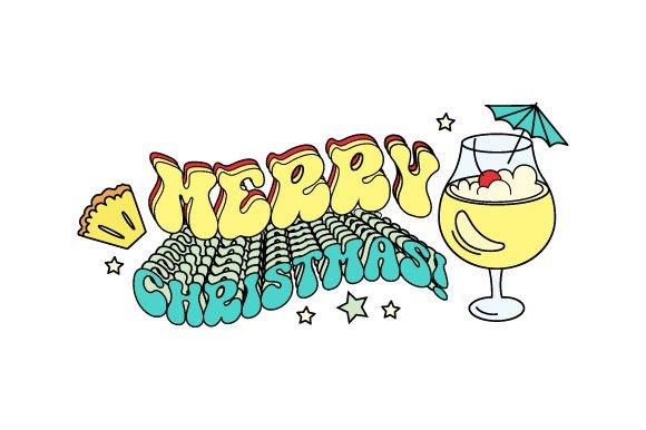 Tropical Christmas Piña Colada: A Festive Design Asset