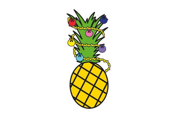 Tropical Christmas Pineapple Tree for Festive Design