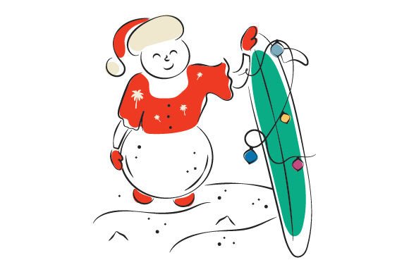 Tropical Christmas Sand Snowman Design Review